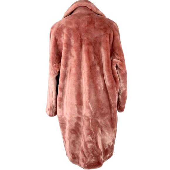 SHRIMPS Emon Pink Faux Fur Coat Crystal Buttons M UK10 US6 Rare - Picture 10 of 15